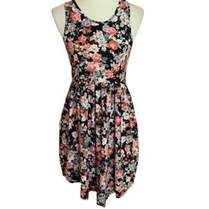 Floral drop waist dress